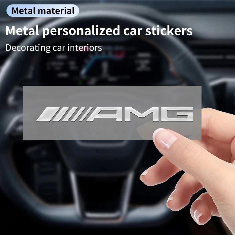 3D Metal Car Emblem Letter Decorative Stickers Badge Decal For Mercedes Benz AMG W204 W205 W203 W211 W201 W210 GLE GLC GLS CLA CQP9