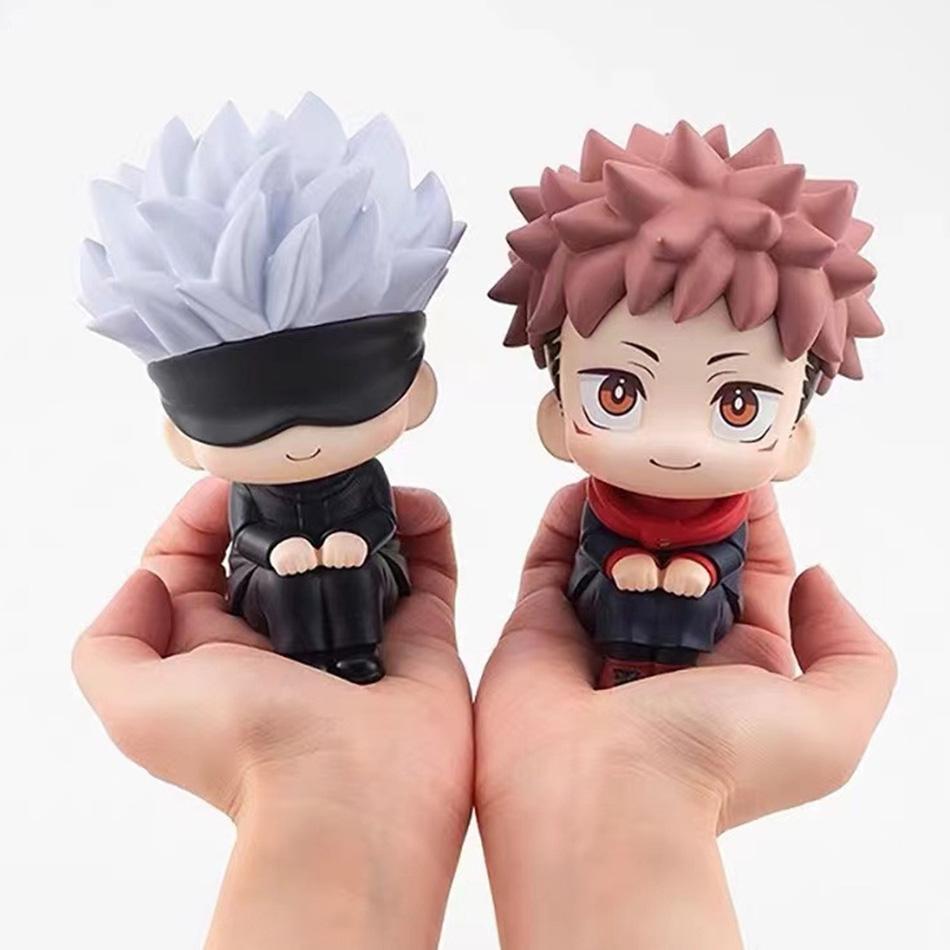 1/10cm Jujutsu Kaisen Anime Figure Q Version Satoru Gojo Geto Suguru Fushiguro Toji Okkotsu Yuta Action Figurine