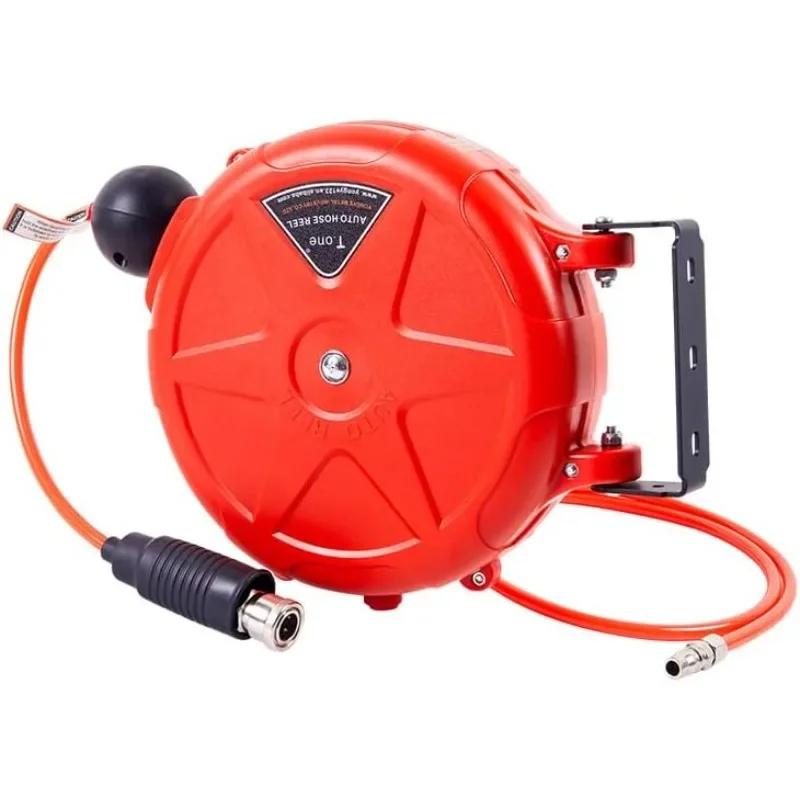 

8mm Automatic Retractable Hose Reel Wall Mount High Pressure Waterpipes Roller Car Wash Garden Irrigation Water Tube Holder красный