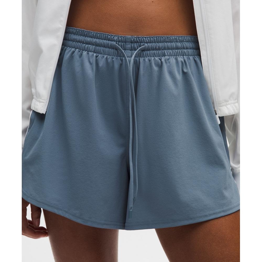 Lululemon Court Rival High Rise Short 3  Steel Blue White