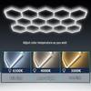 Dimmable Waterproof 110V Hexagonal Garage Lights for Car Detailing and Wash