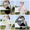 Solid Color Sun Protection Clothing Long Sleeve Ice Silk Cape Long Sleeve Crop Top Sun Protection