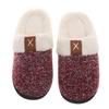 Dark Colored Fur Slippers for Women, Autumn and Winter Indoor Cotton Slippers for Home Warmth, Thick Soled Slippers for Men