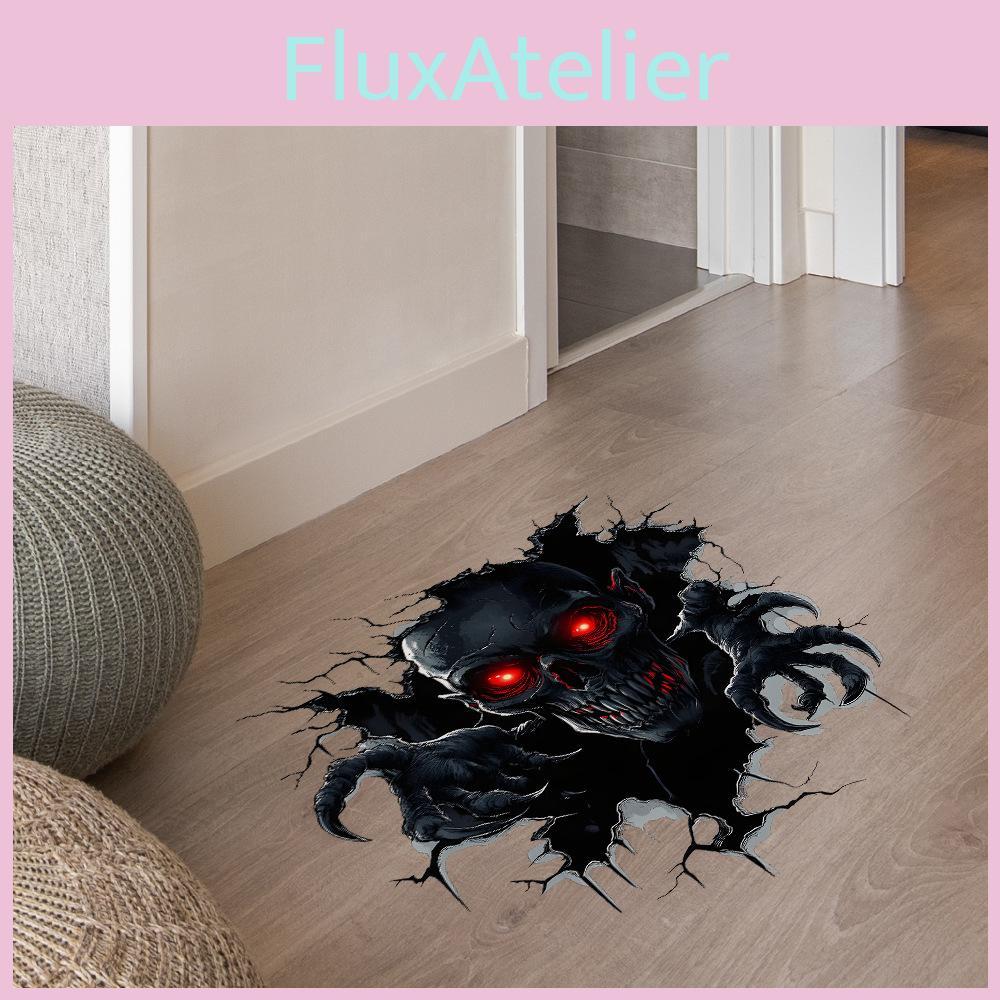 Wall Halloween Scary Breaking Skull Bedroom Living Room Home Stickers Decoration