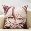 Q Version Wuthering Camellya Cushion Cover Natural Linen Organic Fabric DoubleSided Printing Room Sofa Decor Pillow Case