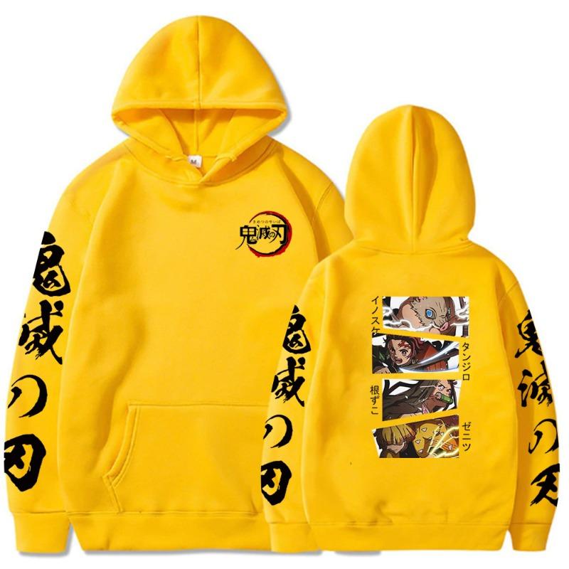 Japanese Animation Hoodie Fashion Men's and Women's Harajuku Pullover Street Wear Unisex Autumn Winter Plushed Sweater