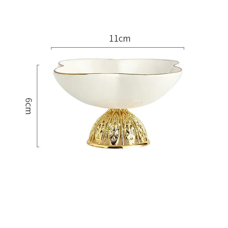 Light Luxury Creative Ceramic Plates Household Party Fruits Snack Plate Coffee Shop Exquisite Dessert Plate Unique Tableware