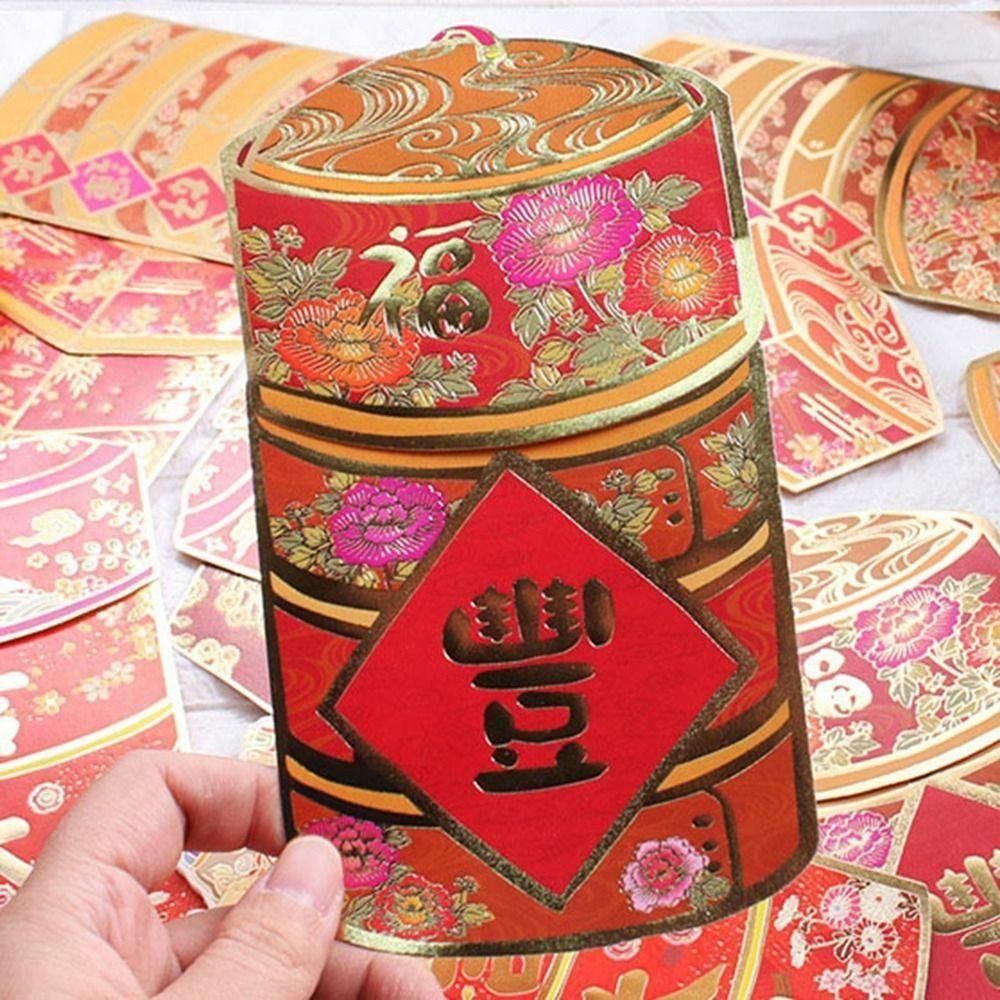 Supplies Baby's Birthday For New Year's Day Good Luck Lucky Red Pocket Red Envelope Purse Gift Bag