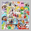 50pcs Cartoon Tea Cup Head Stickers: Waterproof, Creative Decorations for Suitcases, Scooters, Tablets, and Computers