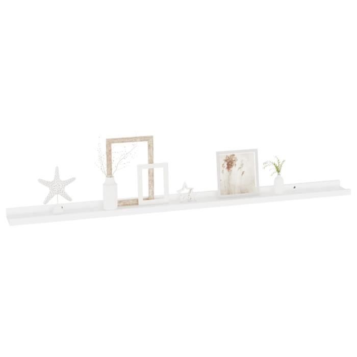 VidaXL Wall Shelves 2 Pcs White 115x9x3 Cm