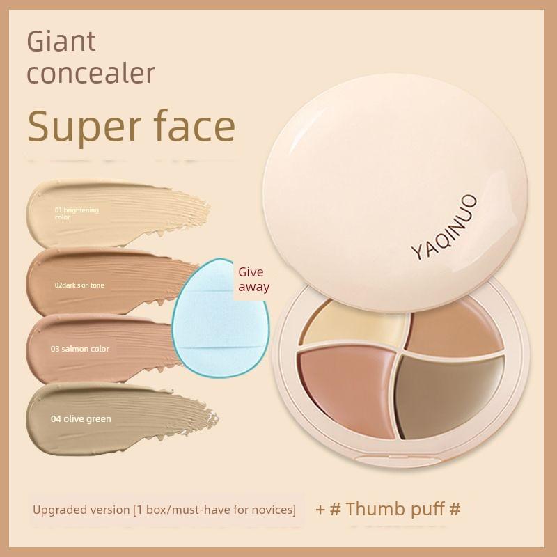 Xiaoyu Haitang Recommends Four-Color Concealer To Cover Dark Circles, Spots, Freckles, Tear Troughs, Moisturizes Without Caking, Suitable for Students