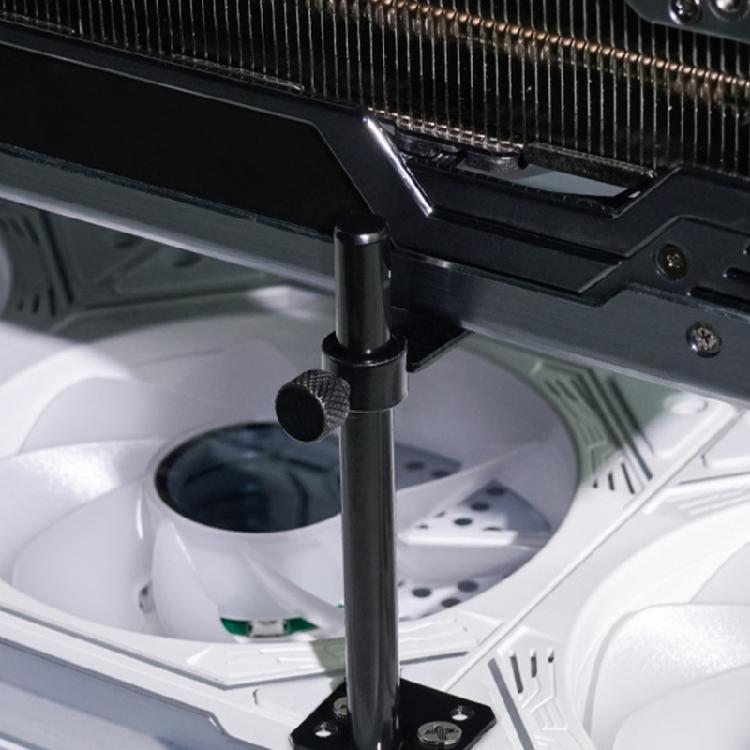 Adjustable GPU Support Bracket with Fan Mount for Aluminum Graphics Cards Keeps Your GPU Secure