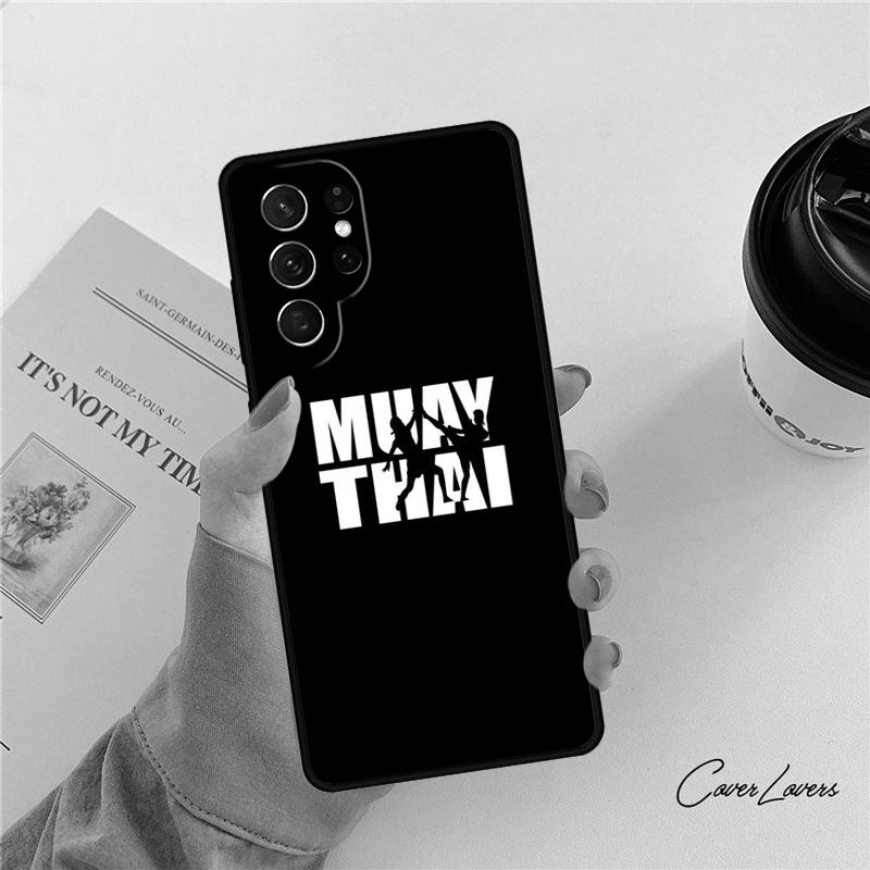 Muay Thai Kickboxing Fight Phone Case For Samsung Galaxy S24 S25 S23 S22 Ultra Note 10 20 Plus S20 S21 FE Cover
