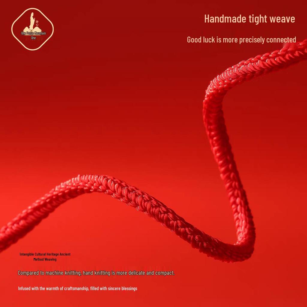 2026 Tai Sui Red Rope Bracelet for Year of the Horse - Unisex Woven Cord Gift