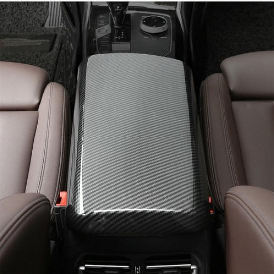 ABS Carbon Fiber Look Car Center Armrest Box Cover Case For BMW 3 G20 19 20 21