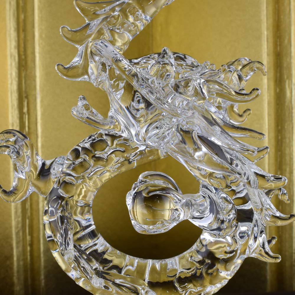 Handmade Glass Craft Feng Shui Good Luck Luck Dragon
