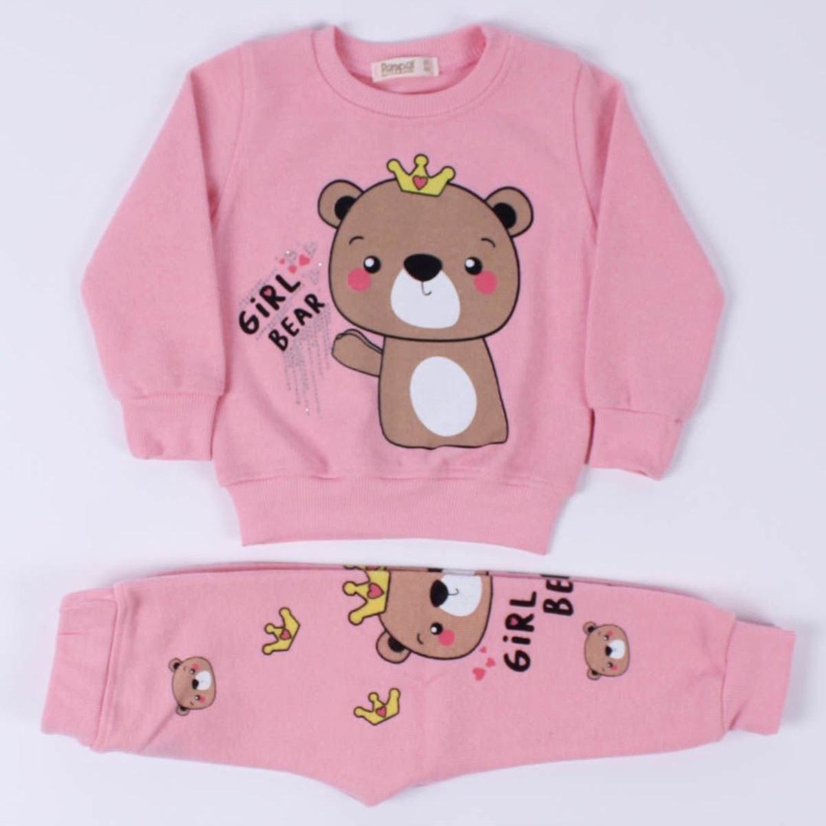 

Розовый медвежонок Thessaloniki, плетеный набор из 2 предметов для девочки