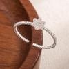 New Pearl Flower Adjustable Women's Luxury Ring – Exquisite Open Band for Index Finger