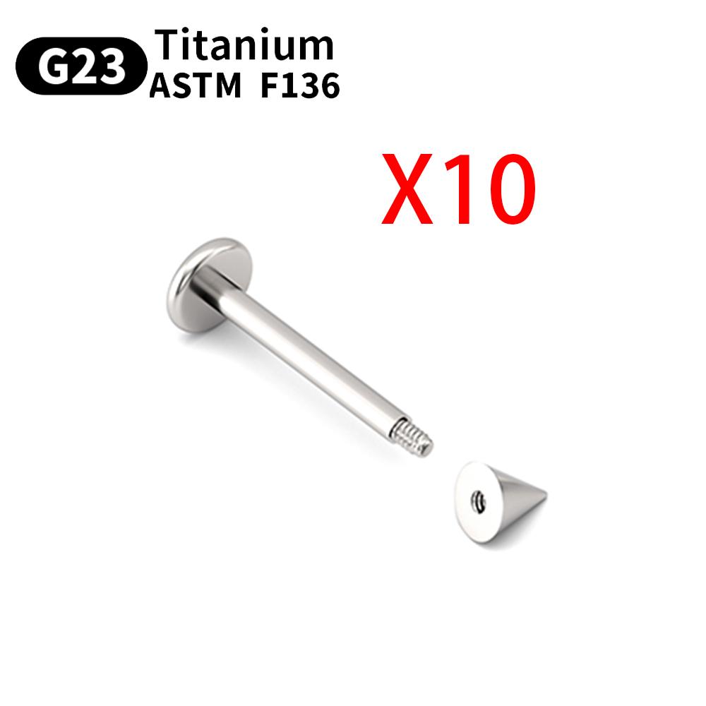 10 Stück Augenbrauen Piercing Schmuck Labret Lippenstecker G23 Titan Septum Piercing Nasenring C-Stab Körperschmuck Für Frauen