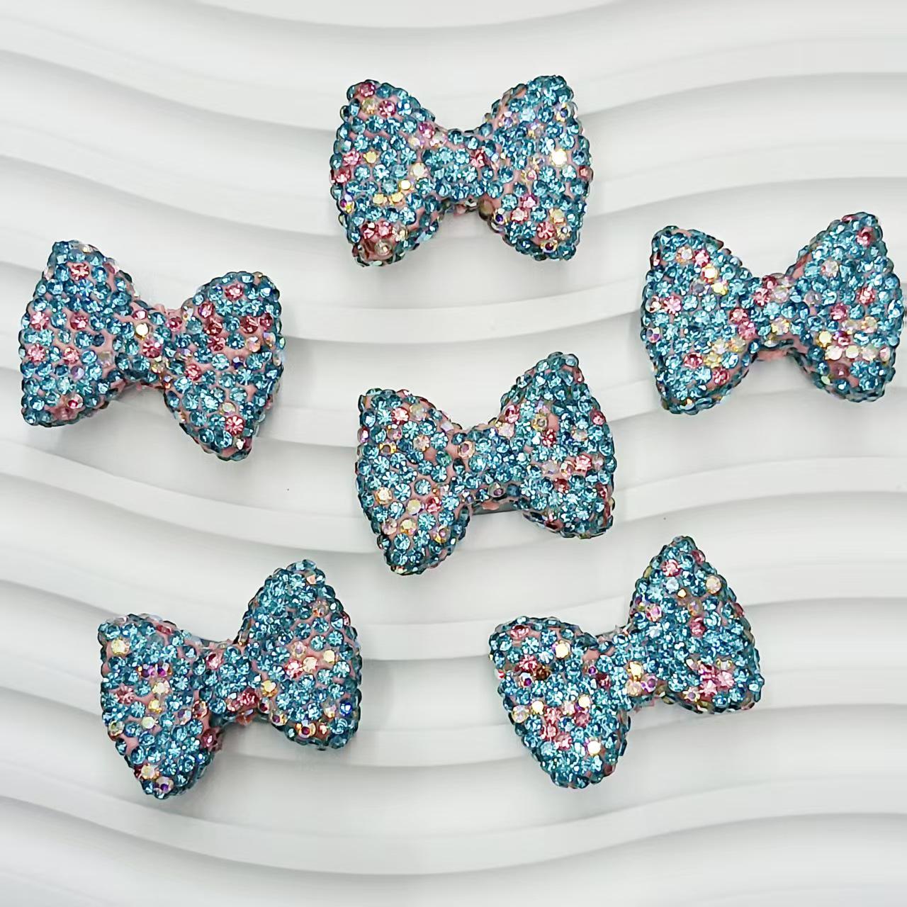 

Dual-Color Clay Bow Tie Beaded Necklace & Phone Charm Accessories