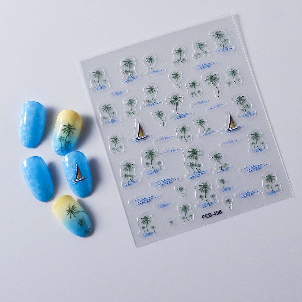Dolphin Ocean Nail Stickers Sea Jellyfish Ocean Nail Decorations  Summer Beach