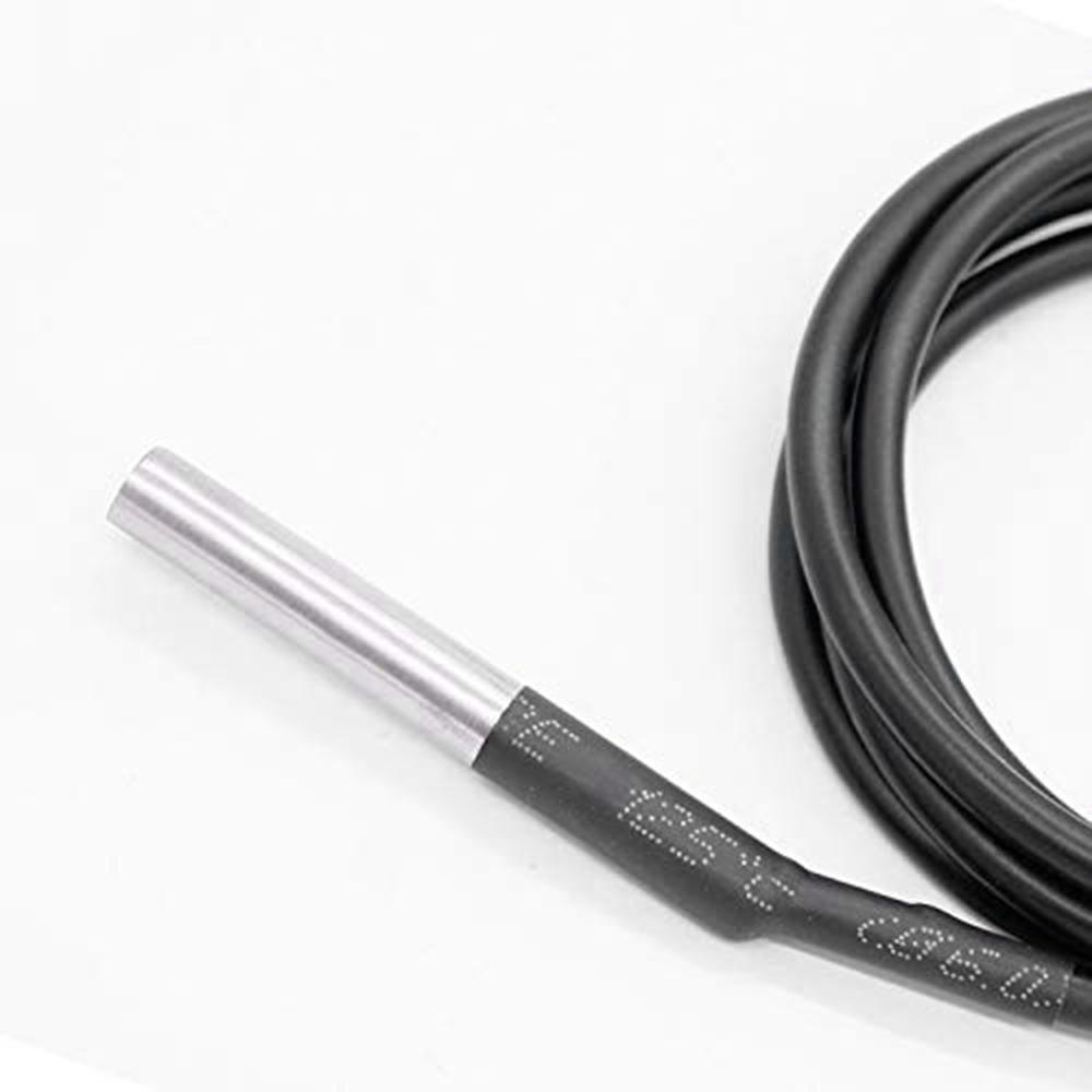A84E-4Pcs DS18B20 Waterproof Temperature Sensors 1M Length Digital Thermal Stainless Steel Probe Temperature Controller