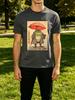 Classic Ukiyo E Rain Frog With Red Umbrella Retro Art Unisexs Crew Neck Short Sleeve Tee Casual Street Daily Soft Basic Wear Top