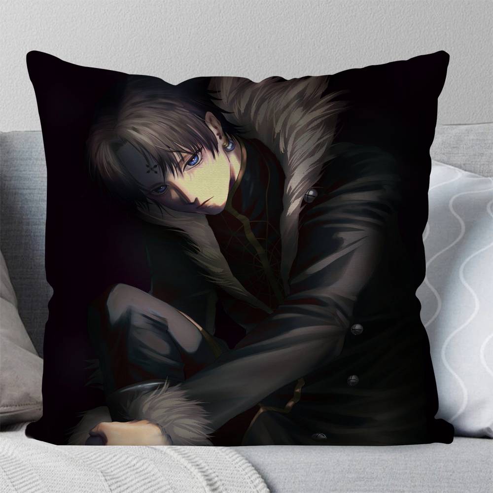 Chrollo Lucilfer Anime HHUNTER X HUNTER Pillow Case Fashion Square Pillowcase Bedroom Sofa Room Ins Decoration Leisure
