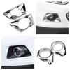 For Ford Ecosport 2013 2014 2015 2016 2017 Front Head Fog Light Lamp Cover Trim Foglight Frame ABS Chrome  Accessories