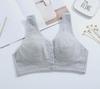 "Comfortable Front Buckle Cotton Nursing Bra: Wire-Free, Vest-Style, Large Size for Middle-Aged & Elderly"