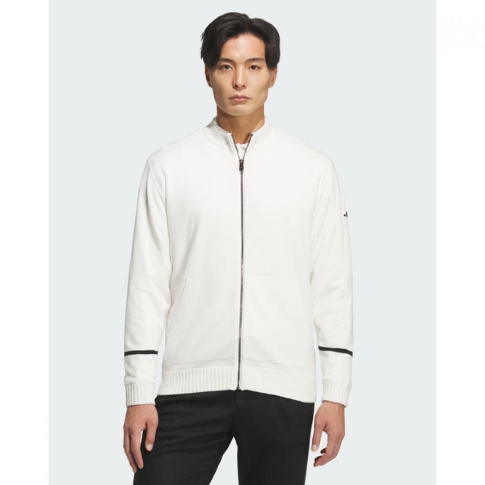 AdidaS Men S Windproof Full Zip Knit Sweater Jm9532 Jm9531 L/BLACK