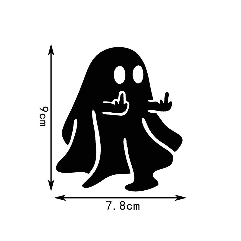 Middle Finger Ghost Car Decal Waterproof Removable Funny Sticker for Auto Window Bumper Motorcycle Helmet DIY Decor