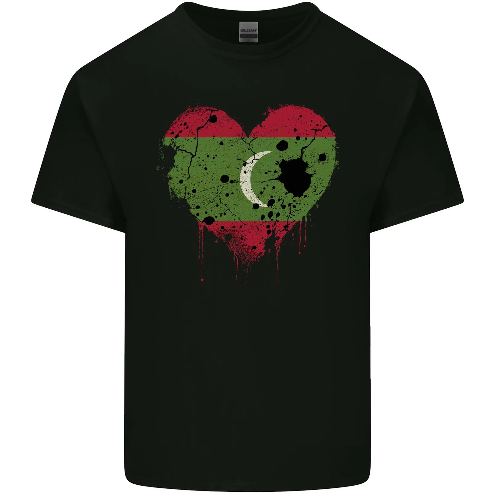 Love Maldives Flag Maldivian Day Football Kids T-Shirt Childrens L