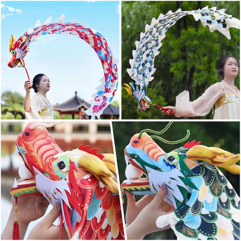 Chinese Traditional Dragon Dance Ribbon Festival New Year Performance Props Outdoor Gymnastics Fitness Practice Accessory