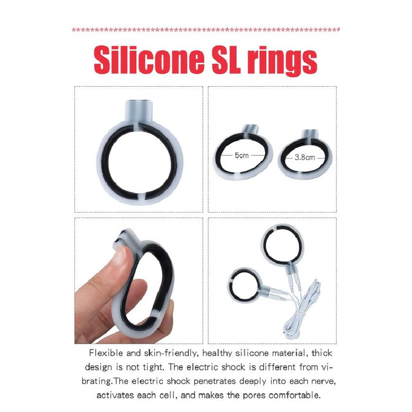 Männlicher Elektroschock-Penisring, Elektrische Stimulationsmassage-Gliedring, Verzögerungszeitring, Spielzeug mit medizinischem Thema, Sexprodukt-Zubehör