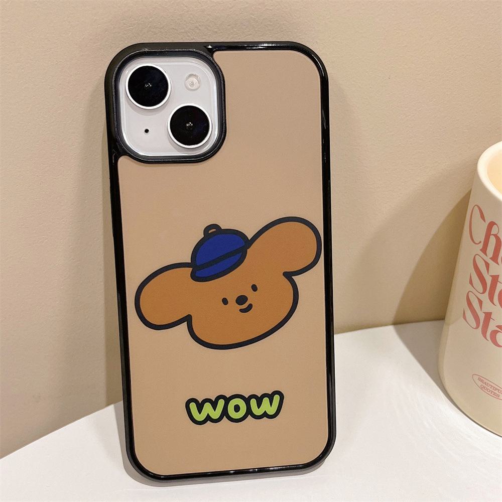

Brown Bear Khaki Dog Apple iPhone 11 Case with Magnetic Bracket, suitable for Pro Max. Ideal for females. Fits 14 and 15 models. iPhone 15