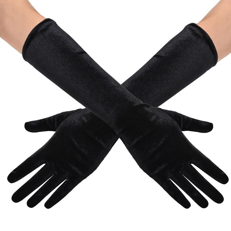 

Meier Y 35611 black velvet gloves long velvet gloves чорний