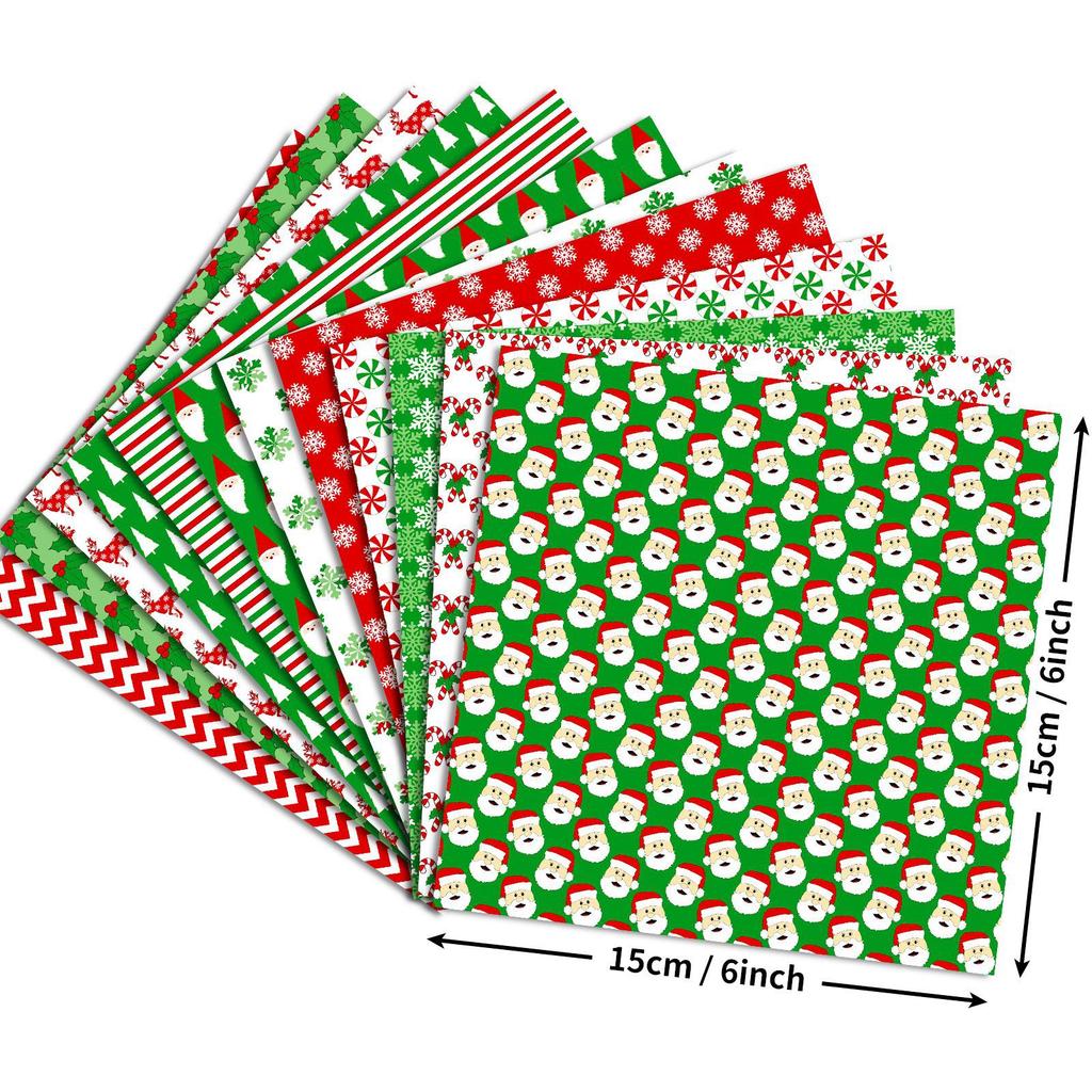 12 Sheets Christmas Scrapbook for Holiday Crafts and DIY Projects
