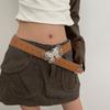 Butterfly Buckle Women's Belt PU Waistwear New Decorative Belt  Jeans Accessories