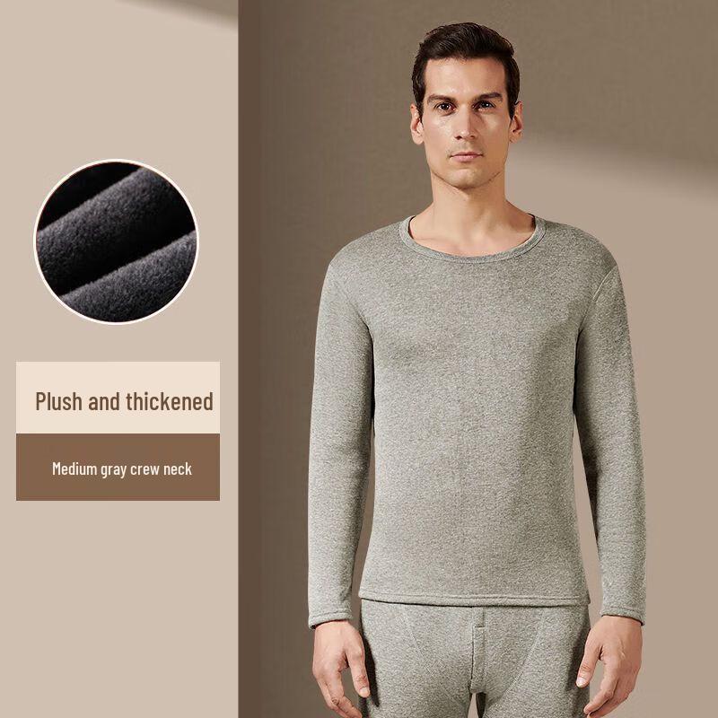 Nanjiren Men's Thickened Fleece-Lined Thermal Underwear Set