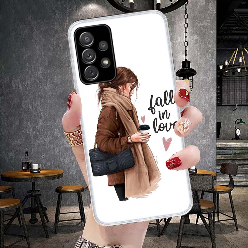 Girl Boss Female Coffee Soft Phone Case For Samsung Galaxy S22 S23 S24 S25 Edge S26 Ultra S20 FE S21 Plus + Fundas Coque Galaxy