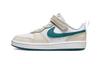Court Borough 2 Low Comfortable Low Top Kids' Skateboarding Shoes White Green Children Aged 3 7 Years Old BQ5451-017