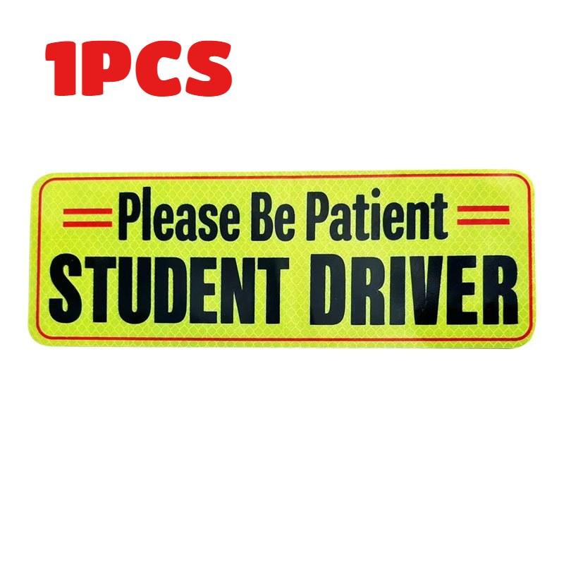Fahrschüler Magnet für Auto Aufkleber für Fahranfänger Sicherheitswarnung Reflektierender Aufkleber für Fahranfänger Bitte Geduld Fahrschüler 1/3P