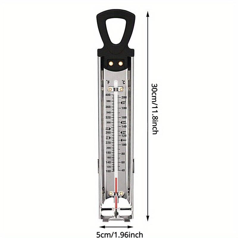 Kitchen Precision Stainless Steel Thermometer for Cooking, Baking and Confectionery - Durable 400 Series with ABS Handle