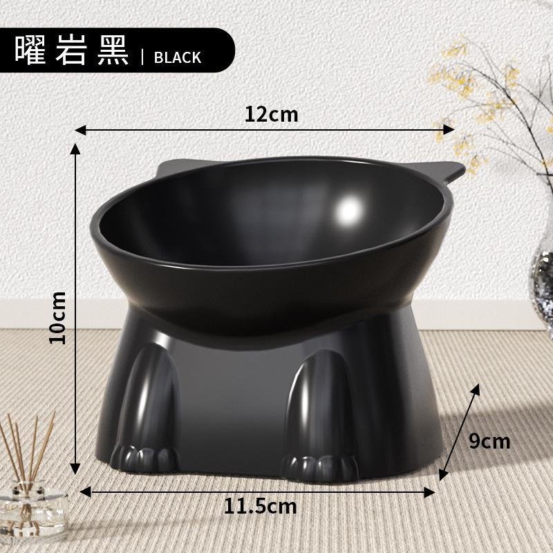Multi-color Cat Bowls Plastic Cat Food Basin High Foot Basin Oblique Mouth Pet Rice Bowl Anti-overturning Pet Drinking Bowl