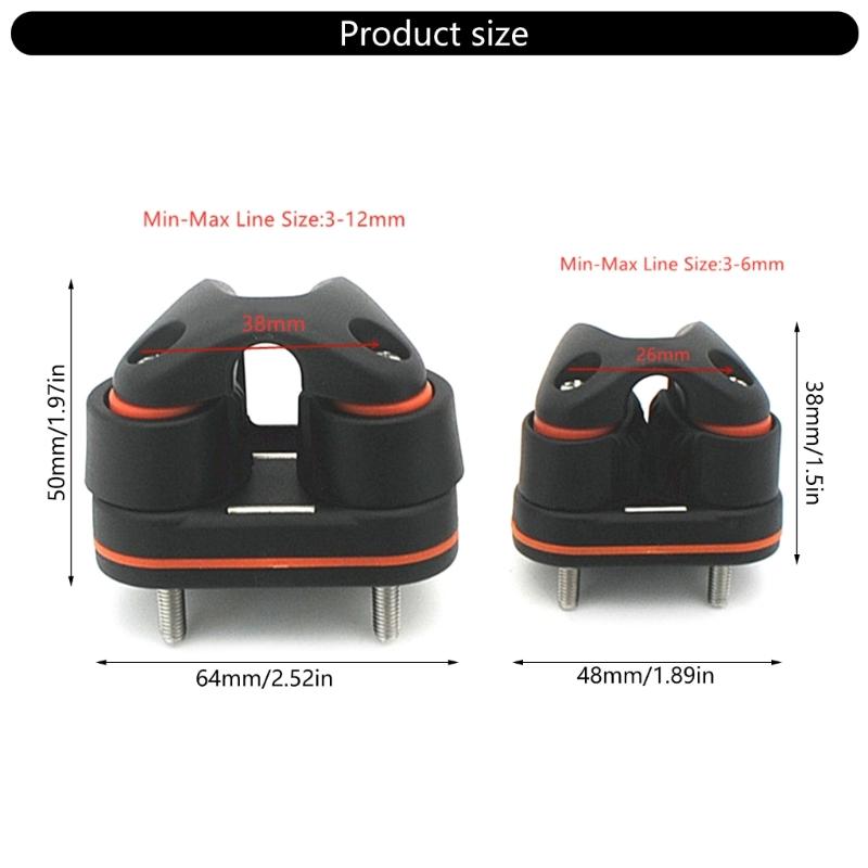 Boat Cleats Bearing Carbo Cleat Portable Marine Line Cleats Kayak Accessories Wire Rope Fairlead for Canoe