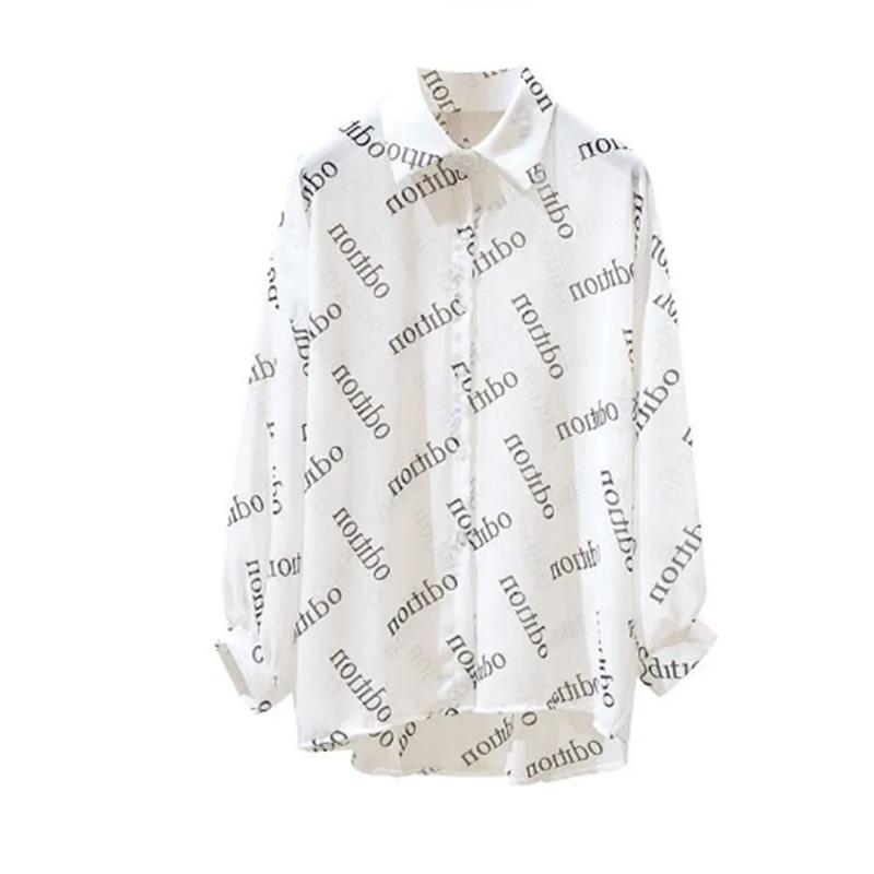 Chiffon Sun Protection Clothing Women's Loose Summer Solid Color Letters Wild Thin Coat Long-sleeved Air-conditioning Cardigan