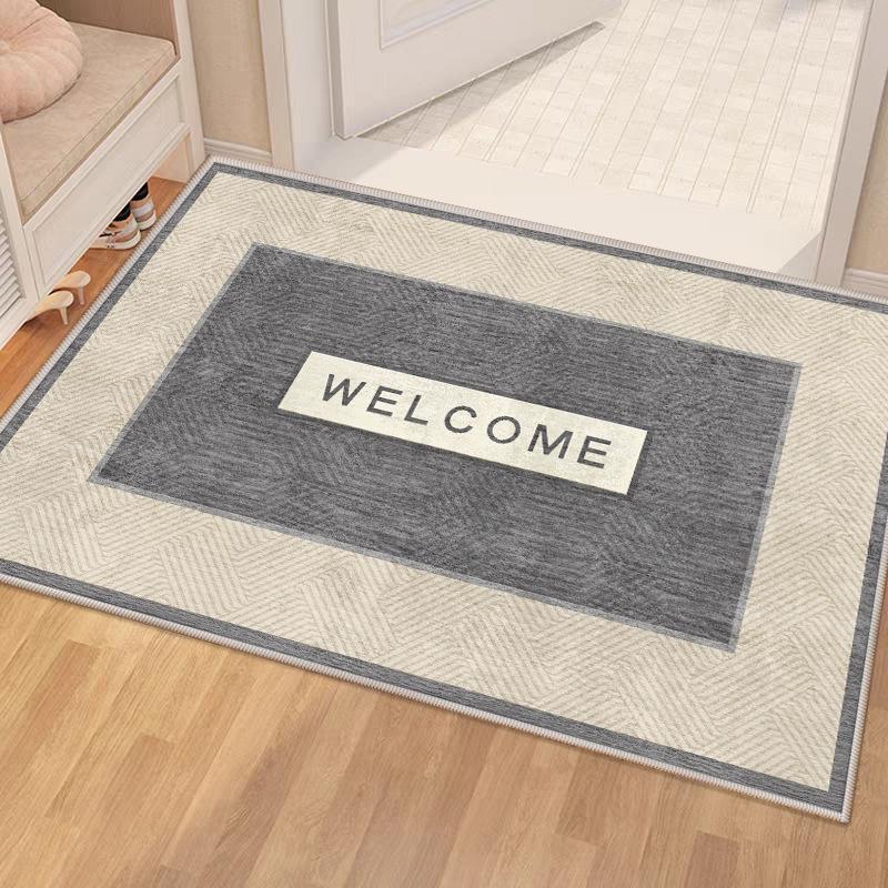 Modern Simple Non-Slip Dirt-Resistant Crystal Velvet Entrance Door Mat