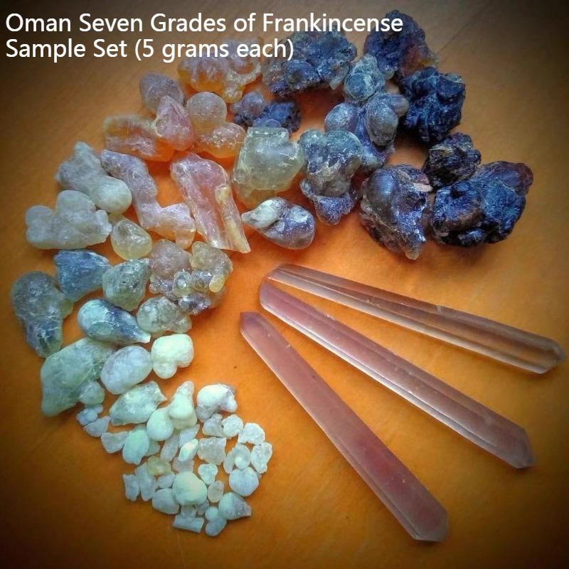 

Oman Royal High-quality Natural Organic Frankincense Seven Grades of Incense Sample Series Specimens Soothe Mind Purify The Air 5 grams each