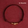 Hand Braided Red Rope Bracelet with Lucky Bead Adjustable Couple Anklet for Valentine Gift Wrist Wear